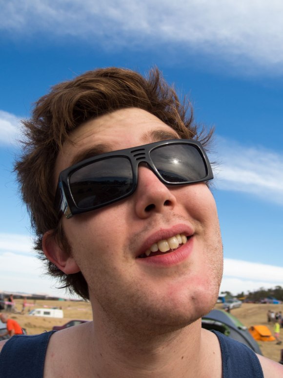 Big head like a beacon on the dancefloor